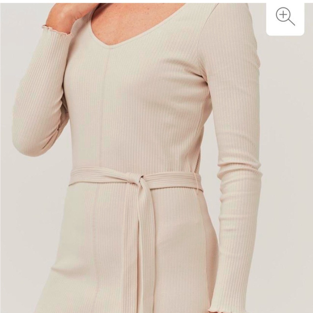 Pact Jazz Ribbed Cream Ivory Dress XS